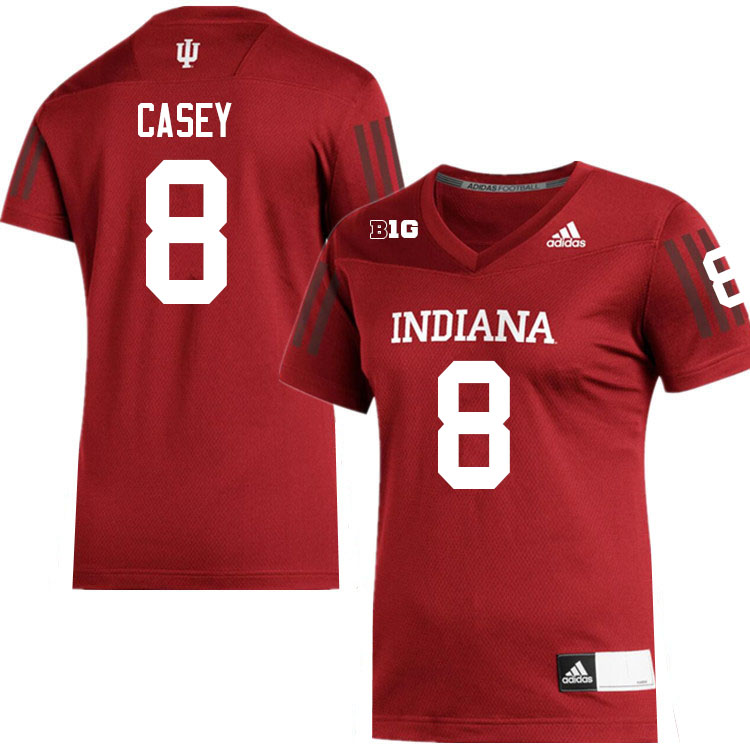 Men #8 Jared Casey Indiana Hoosiers College Football Jerseys Sale-Crimson